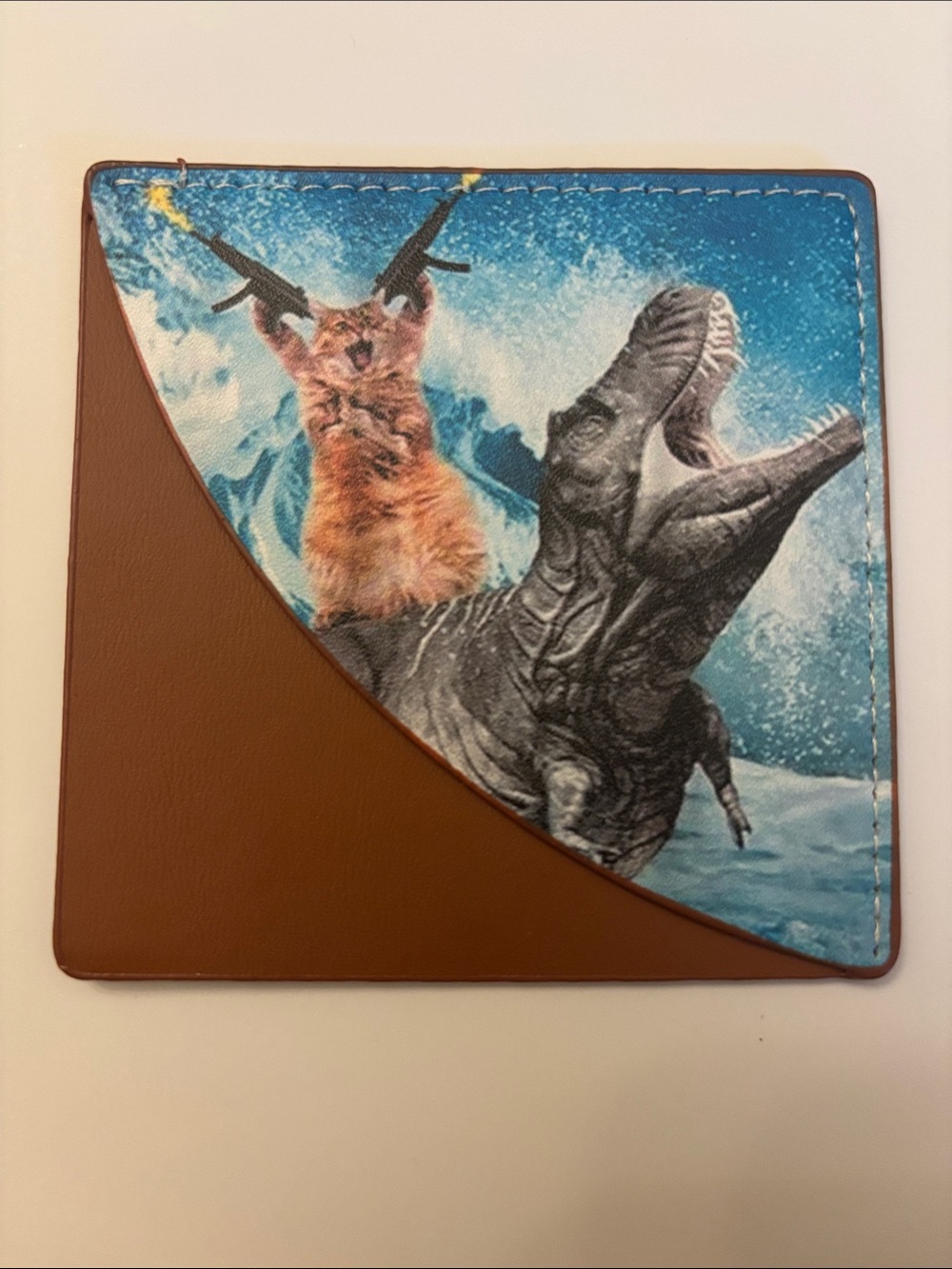 Brown 2 pack funny cat & shark book corner bookmark for teachers,students